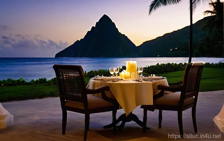 세인트루시아 럭셔리 호텔 - **A luxurious resort suite overlooking the iconic Piton mountains and the emerald Caribbean Sea at s...