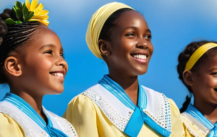 세인트루시아의 국가 애국가 - **Saint Lucian Independence Day Celebration:** A vibrant outdoor scene capturing the spirit of Saint...
